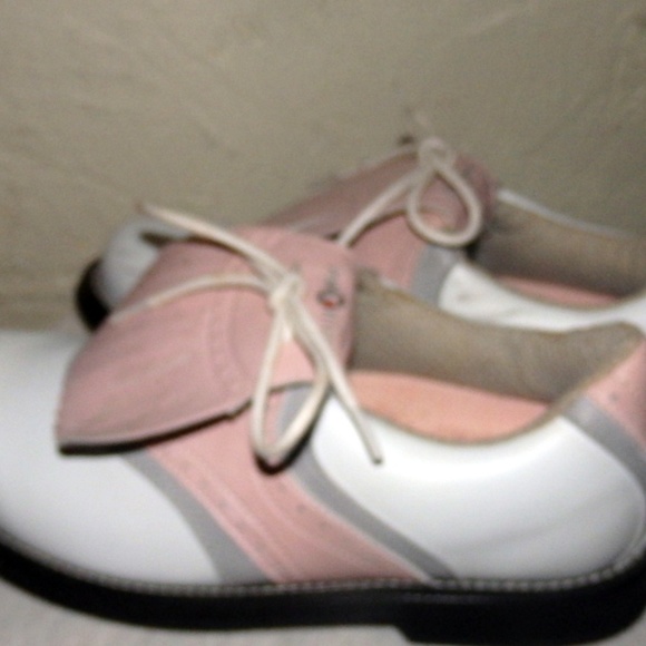 Top Flite White Pink Leather Golf Shoes Size 7 1/2 - Picture 7 of 8